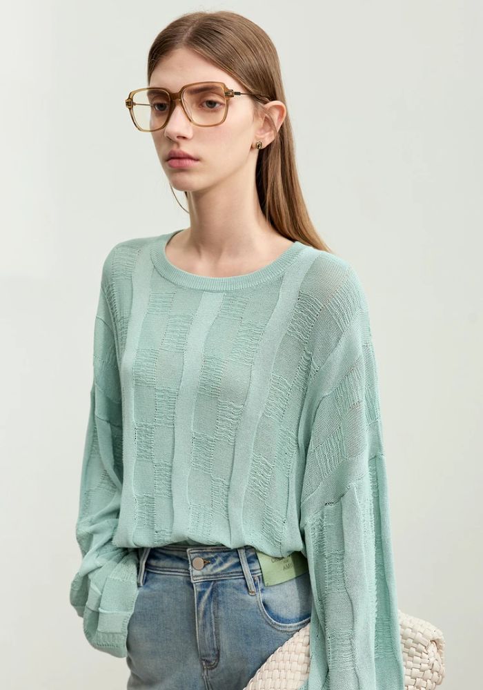 Loose Drop Sleeves Knit Sweaters
