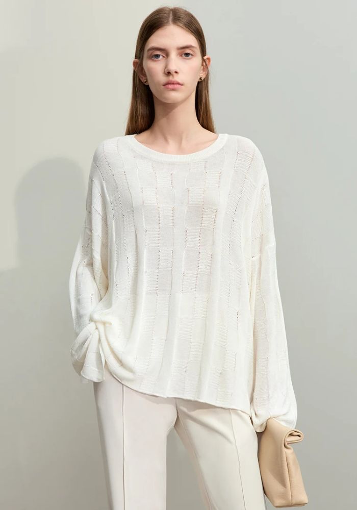 Loose Drop Sleeves Knit Sweaters