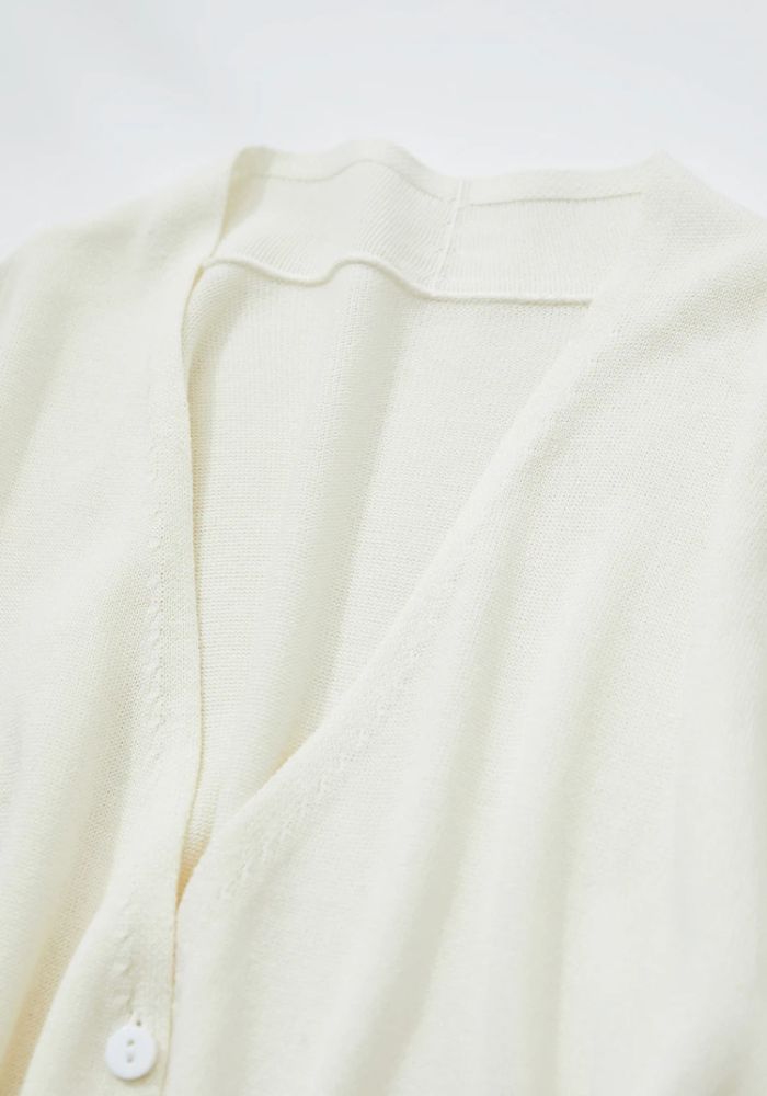 Raglan Sleeve V-neck Cardigan