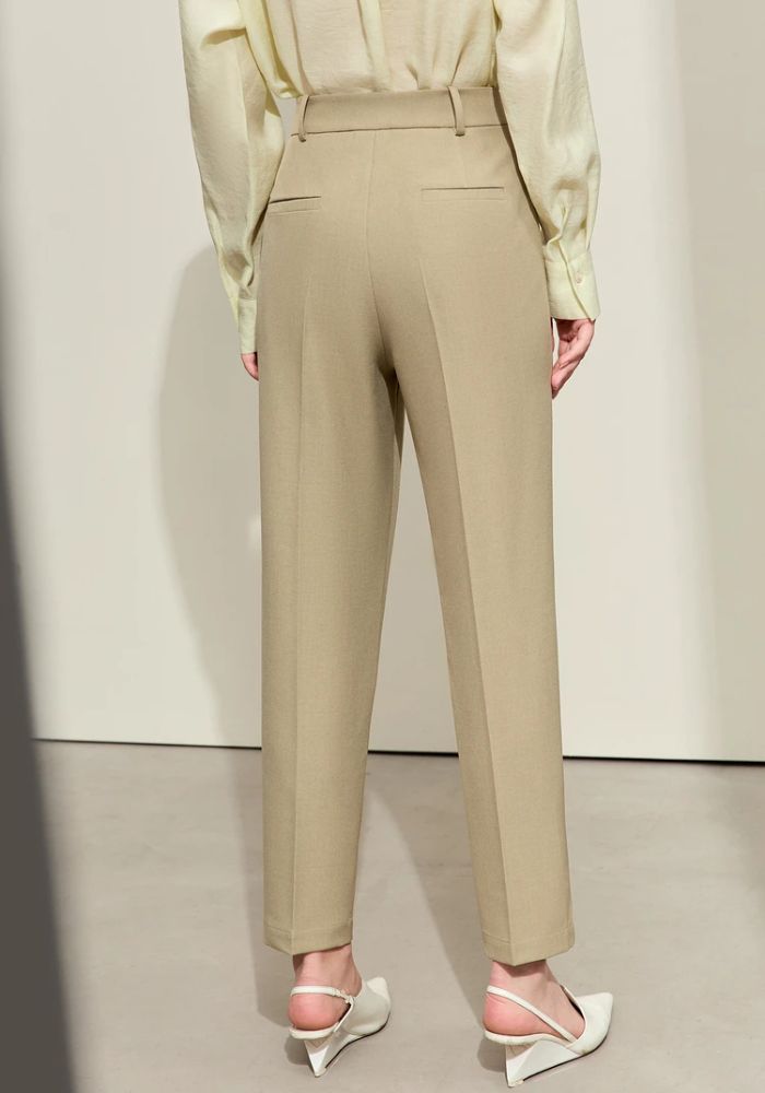 Belt Tapered Ankle-length Trousers