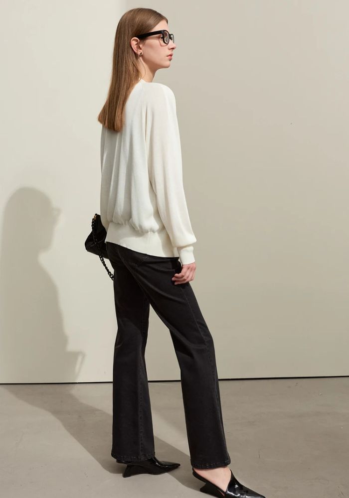 Raglan Sleeve V-neck Cardigan