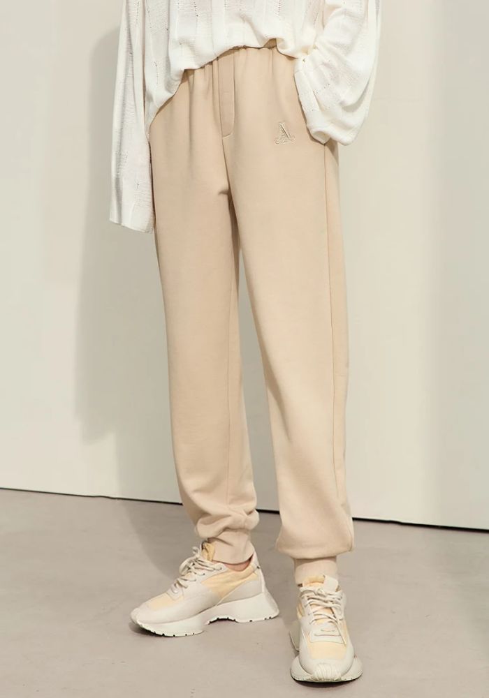 Letter Embroidery Sweatpants