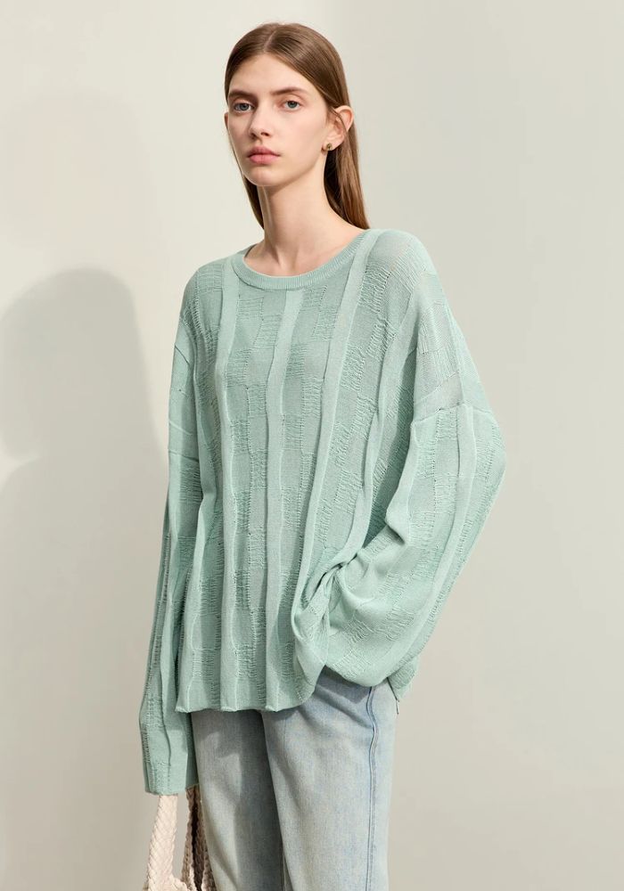 Loose Drop Sleeves Knit Sweaters