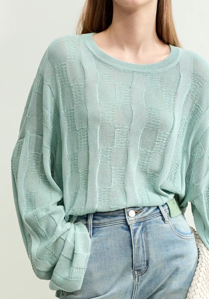 Loose Drop Sleeves Knit Sweaters