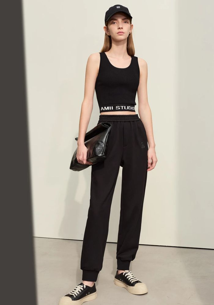 Letter Embroidery Sweatpants