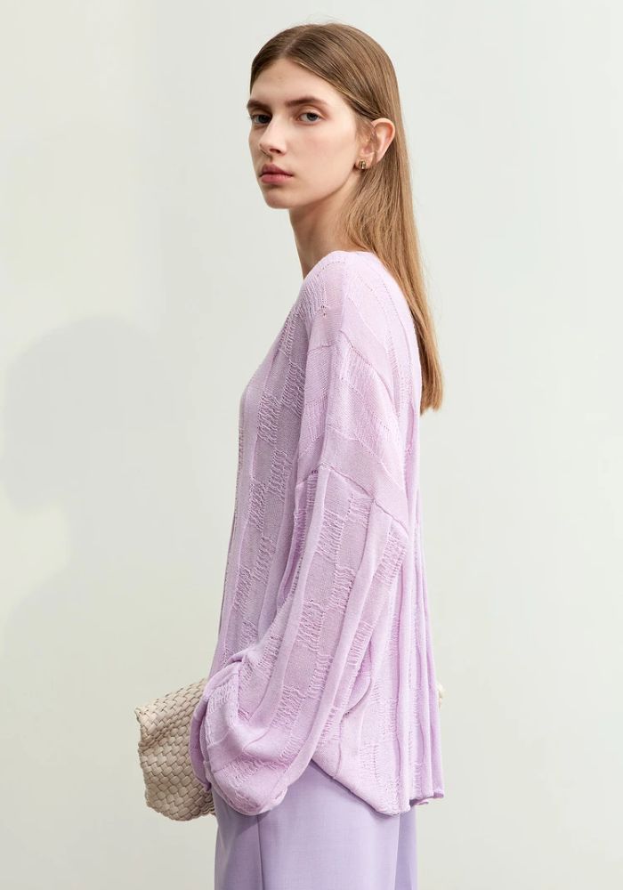 Loose Drop Sleeves Knit Sweaters