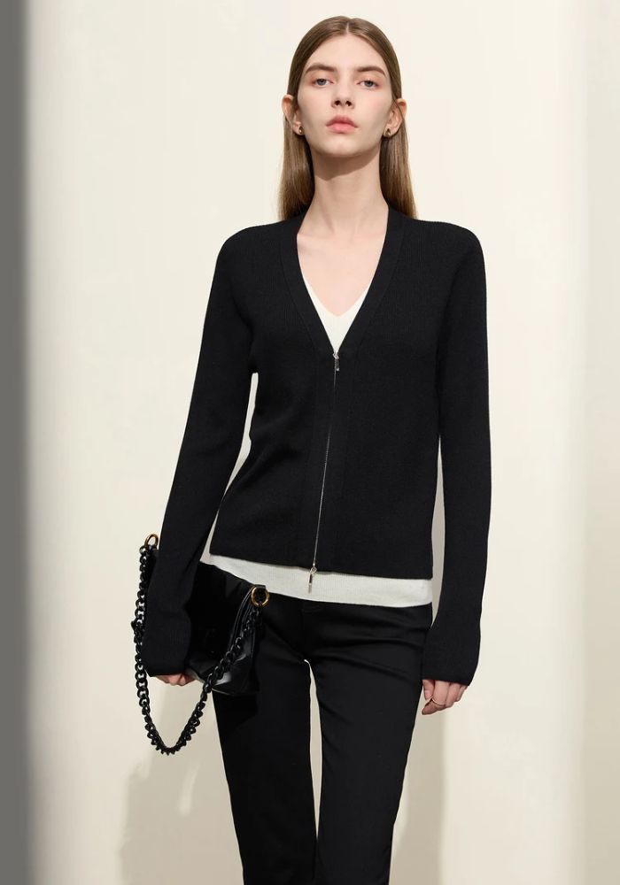 Fake Two-piece Knit Sweater