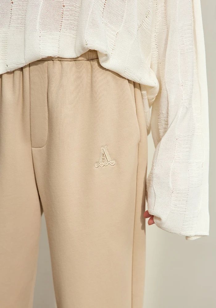 Letter Embroidery Sweatpants