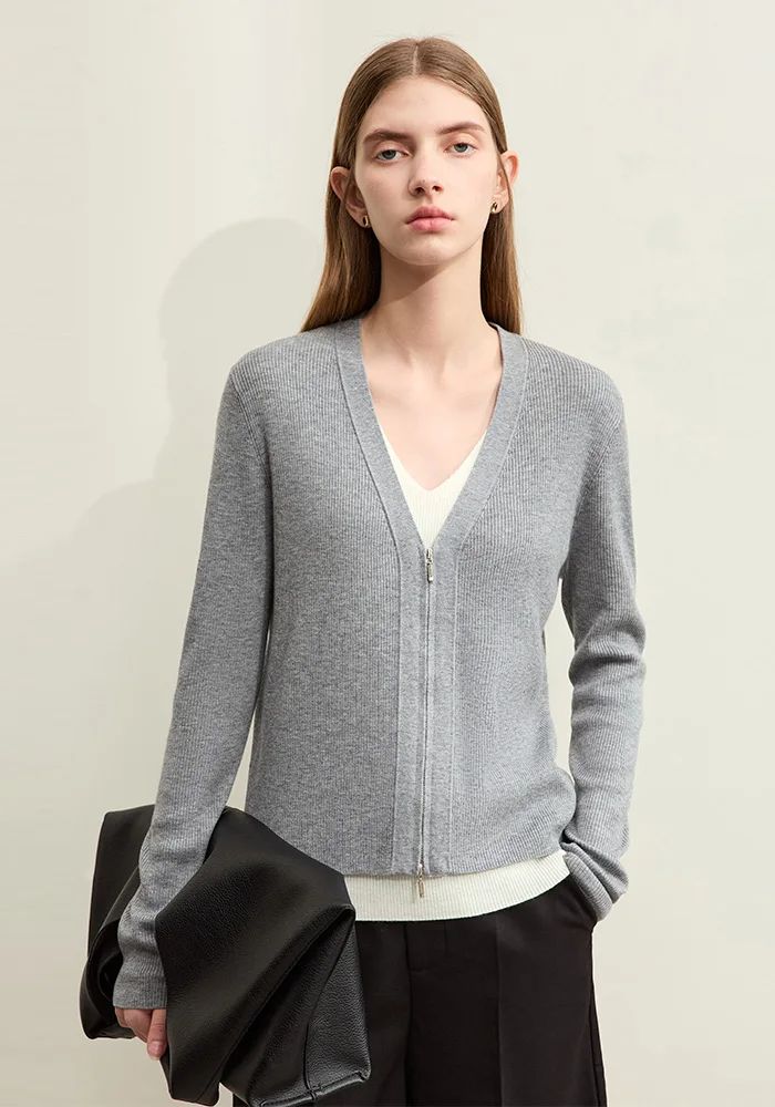 Fake Two-piece Knit Sweater