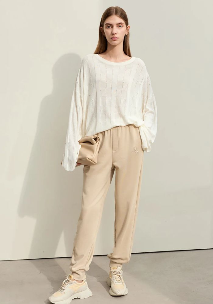 Letter Embroidery Sweatpants