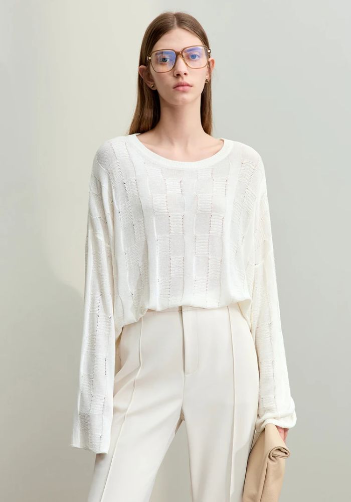 Loose Drop Sleeves Knit Sweaters