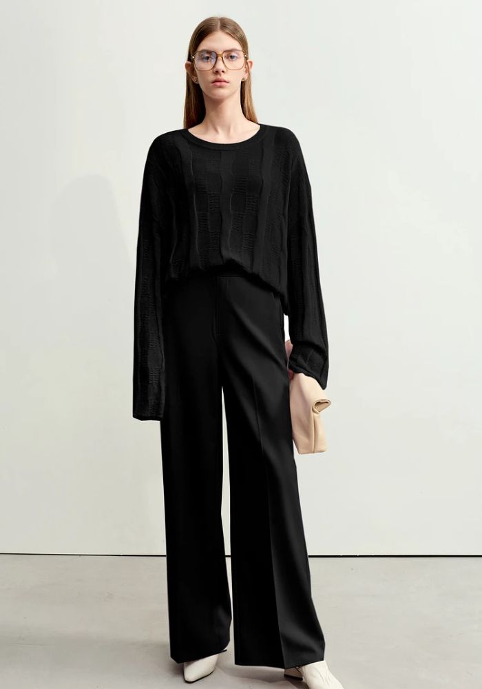 Loose Drop Sleeves Knit Sweaters