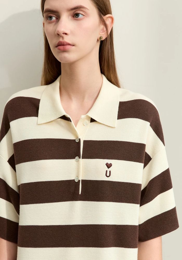 Half Drop Knit Striped Dress