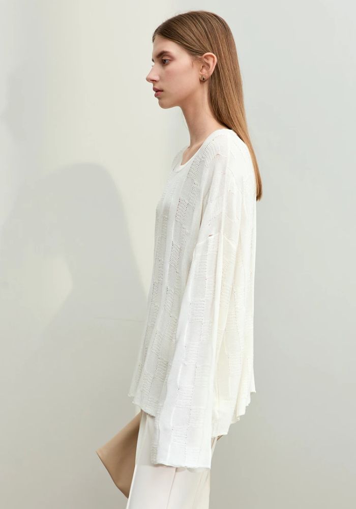 Loose Drop Sleeves Knit Sweaters