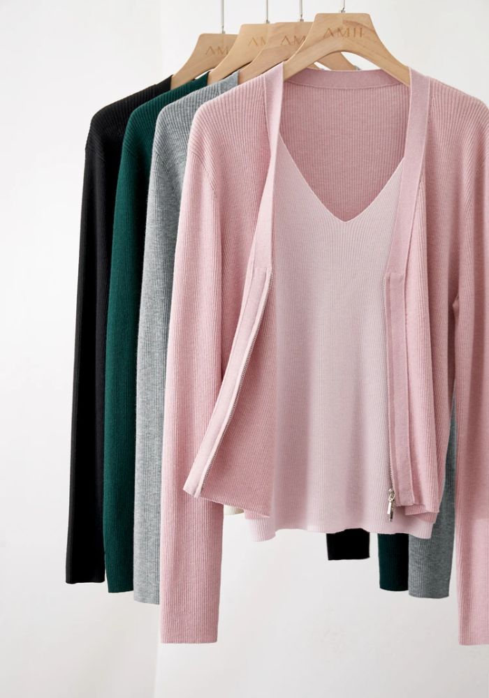 Fake Two-piece Knit Sweater