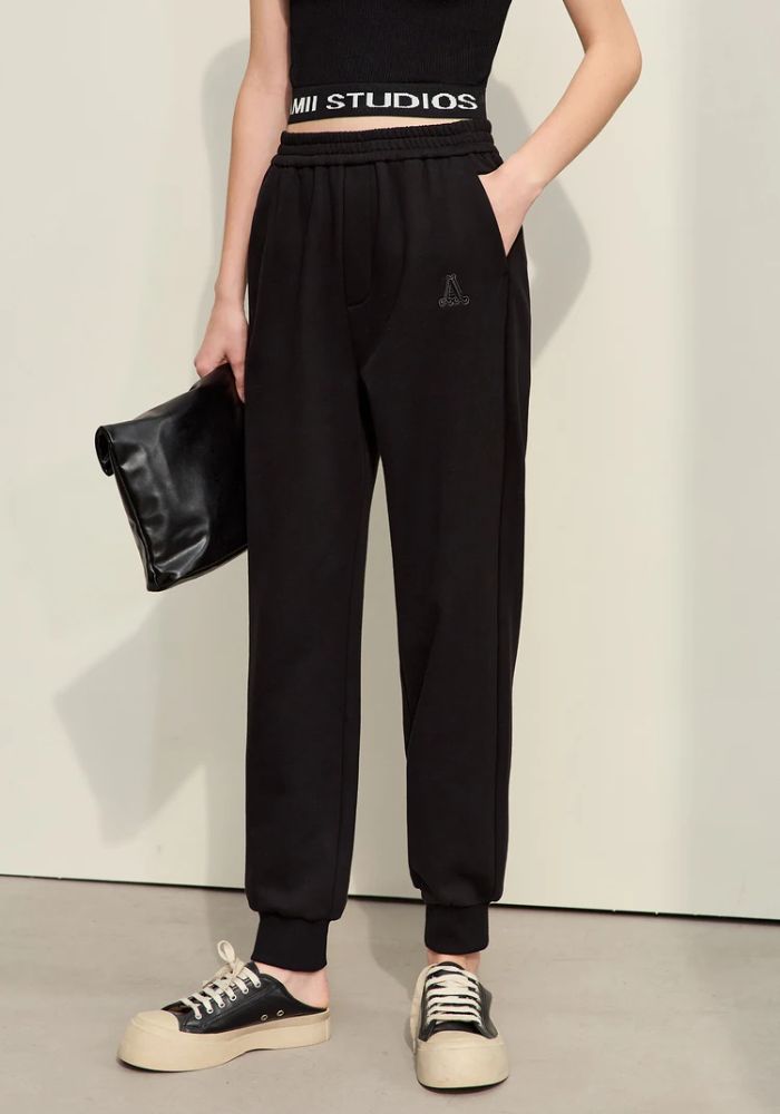 Letter Embroidery Sweatpants