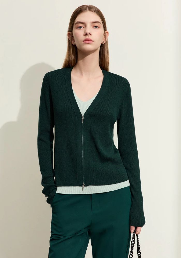 Fake Two-piece Knit Sweater