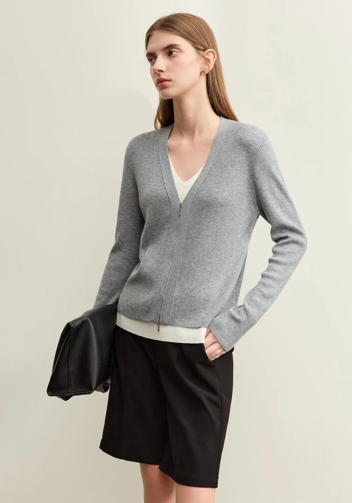 Fake Two-piece Knit Sweater